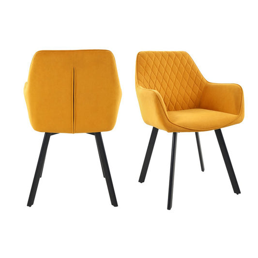 Set of 2 armchairs yellow