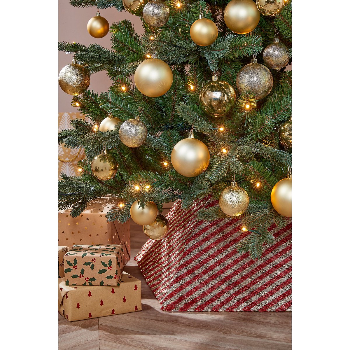 Weihnachtsbaumrock Gold