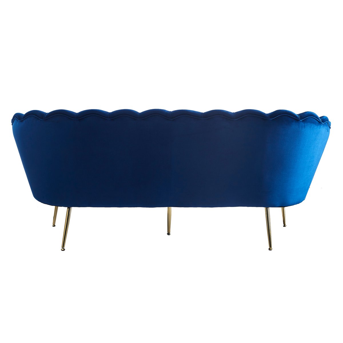 Muschelsofa 3-Sitzer aus Samt Dunkelblau