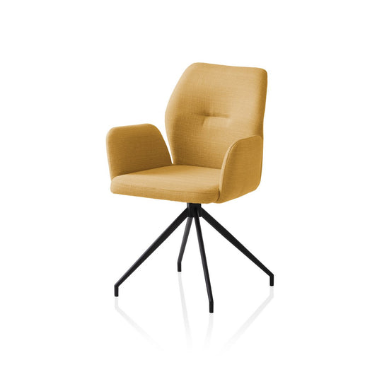 Armchair with 180° swivel function Yellow