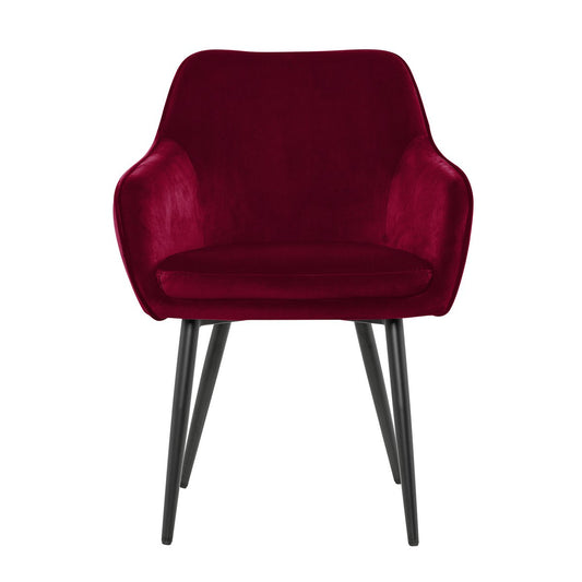 Dining chair red velvet