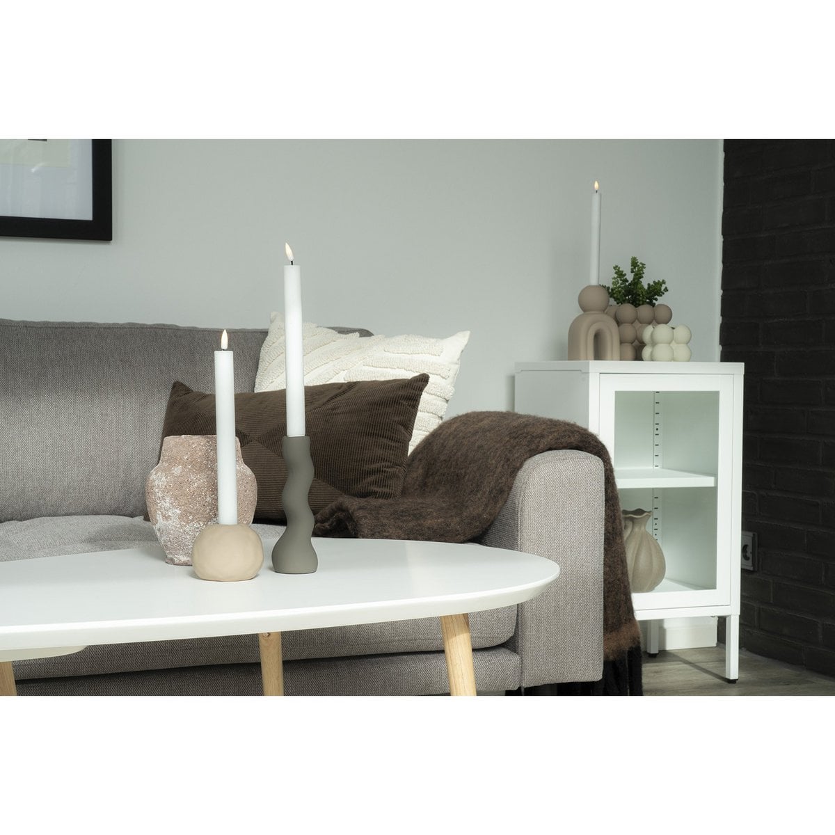 Albany Cushion - Kissen, Polyester, Baumwolle, weiß, 45x45 cm