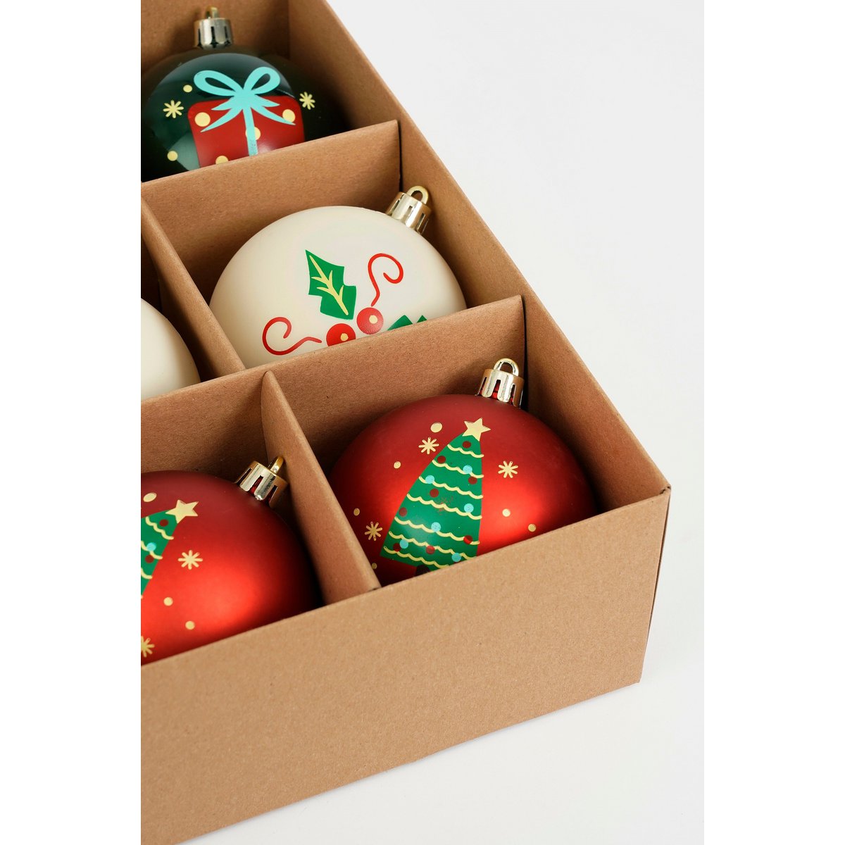 Weihnachtskugel-Set Mehrfarbig