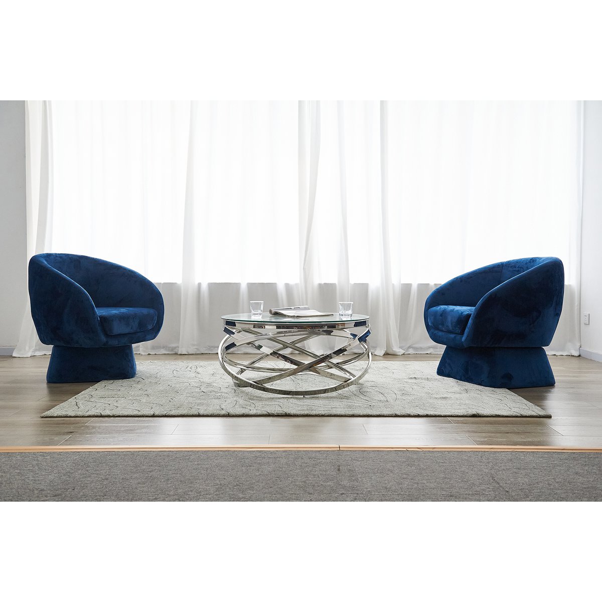 Couchtisch Silber Ø 80 cm