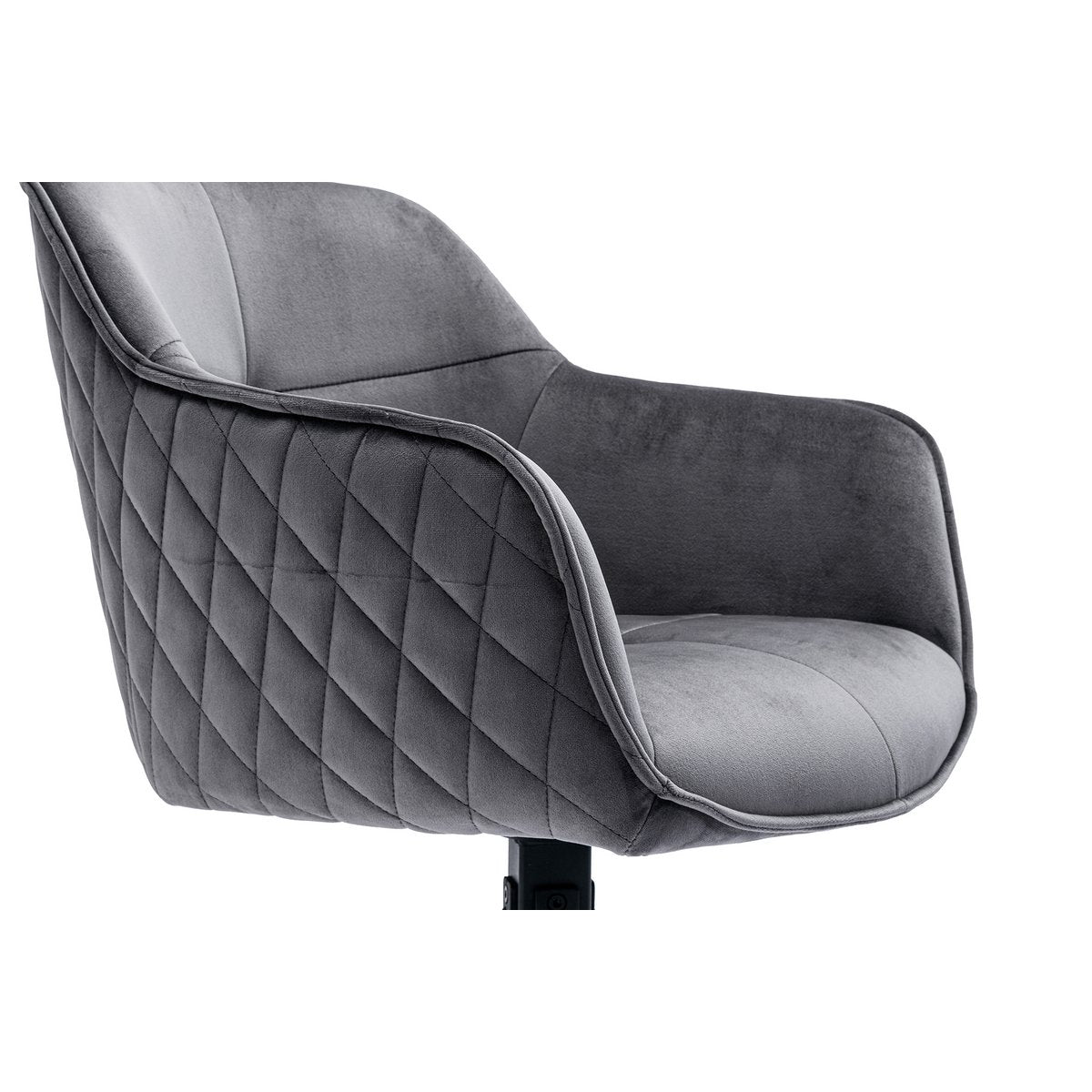 Armchair with honeycomb quilting gray