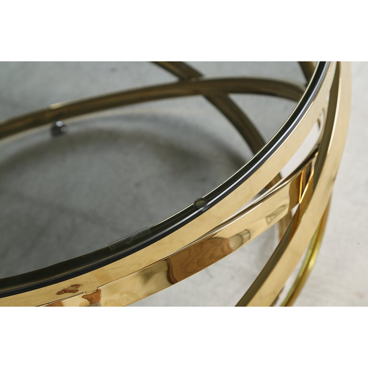 Couchtisch Gold/Grau Ø 80 cm