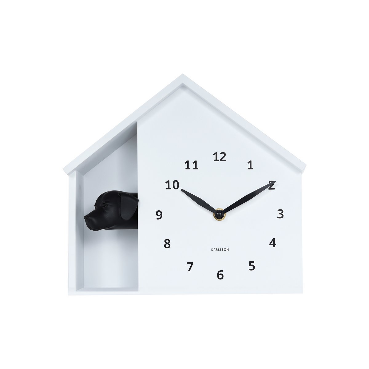 Wanduhr Spähender Hund