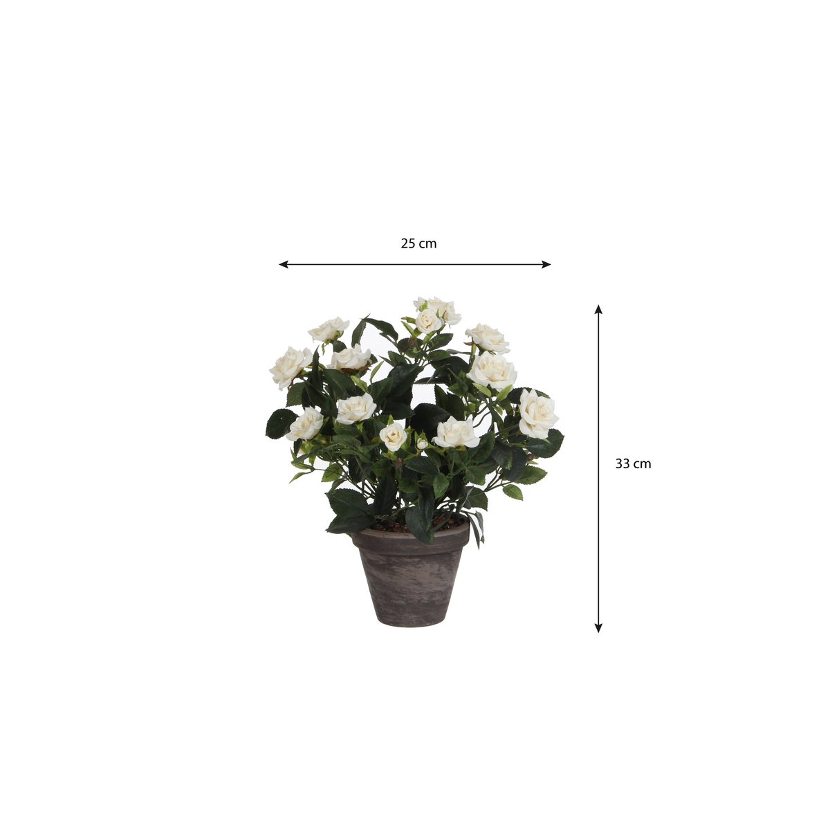 Künstliche Pflanze Rosenstrauch Weiß