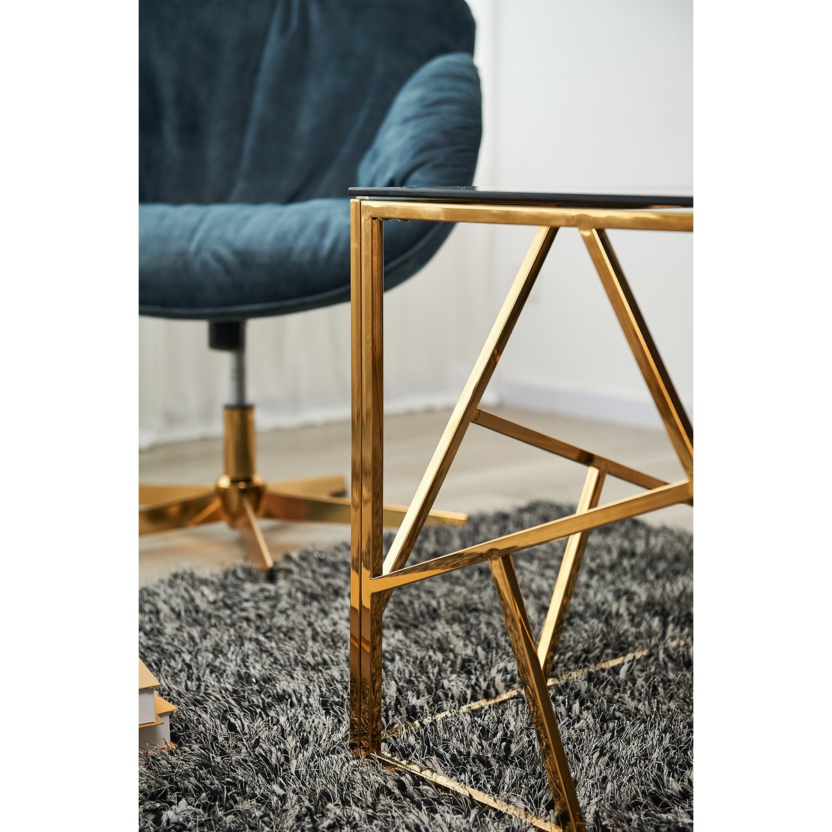Beistelltisch Gold/Grau 55x55 cm