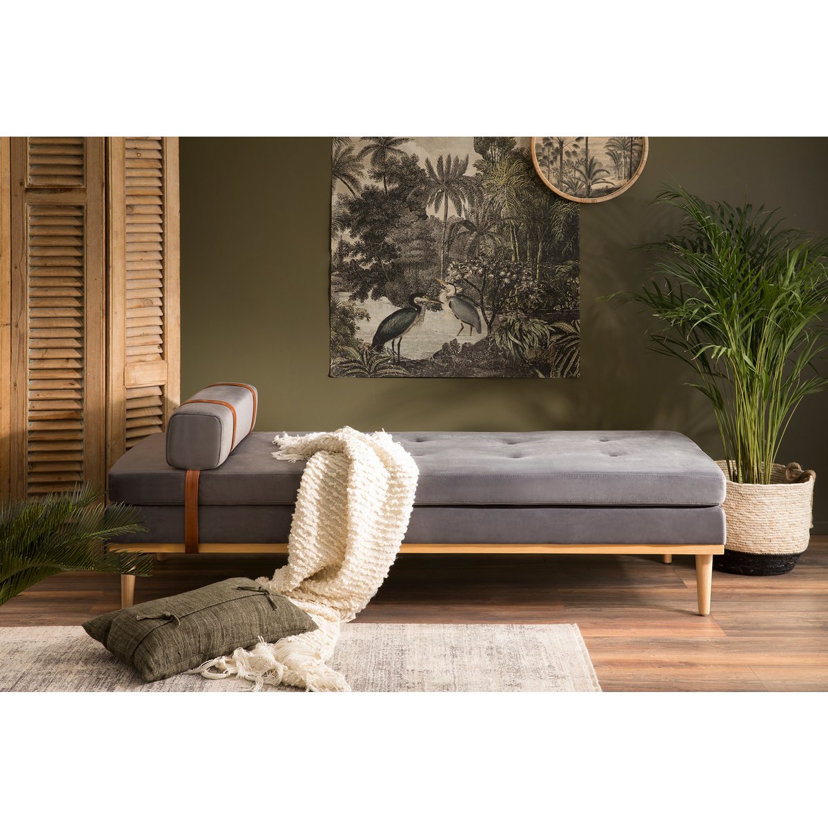 Daybed velvet grey