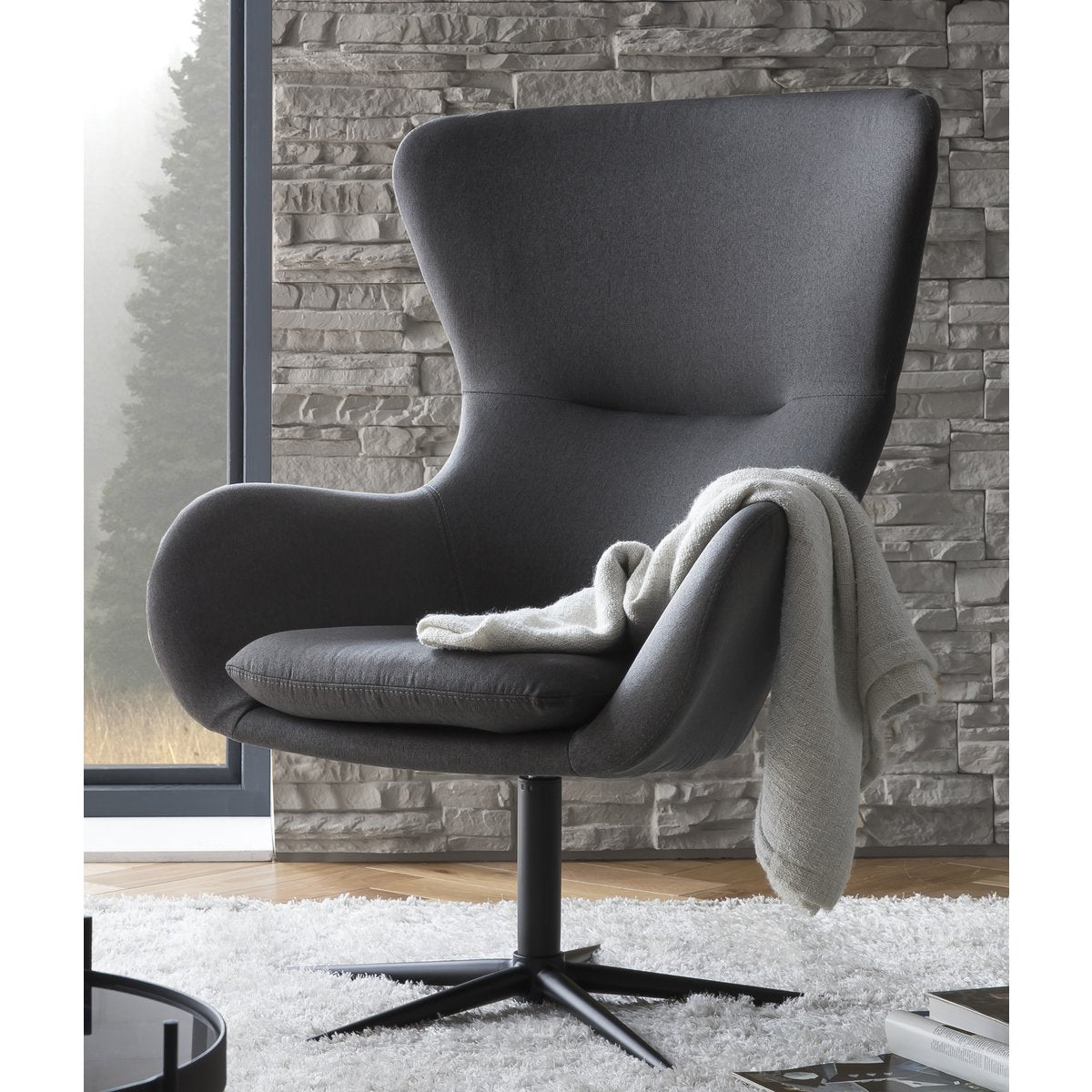 Armchair with swivel function