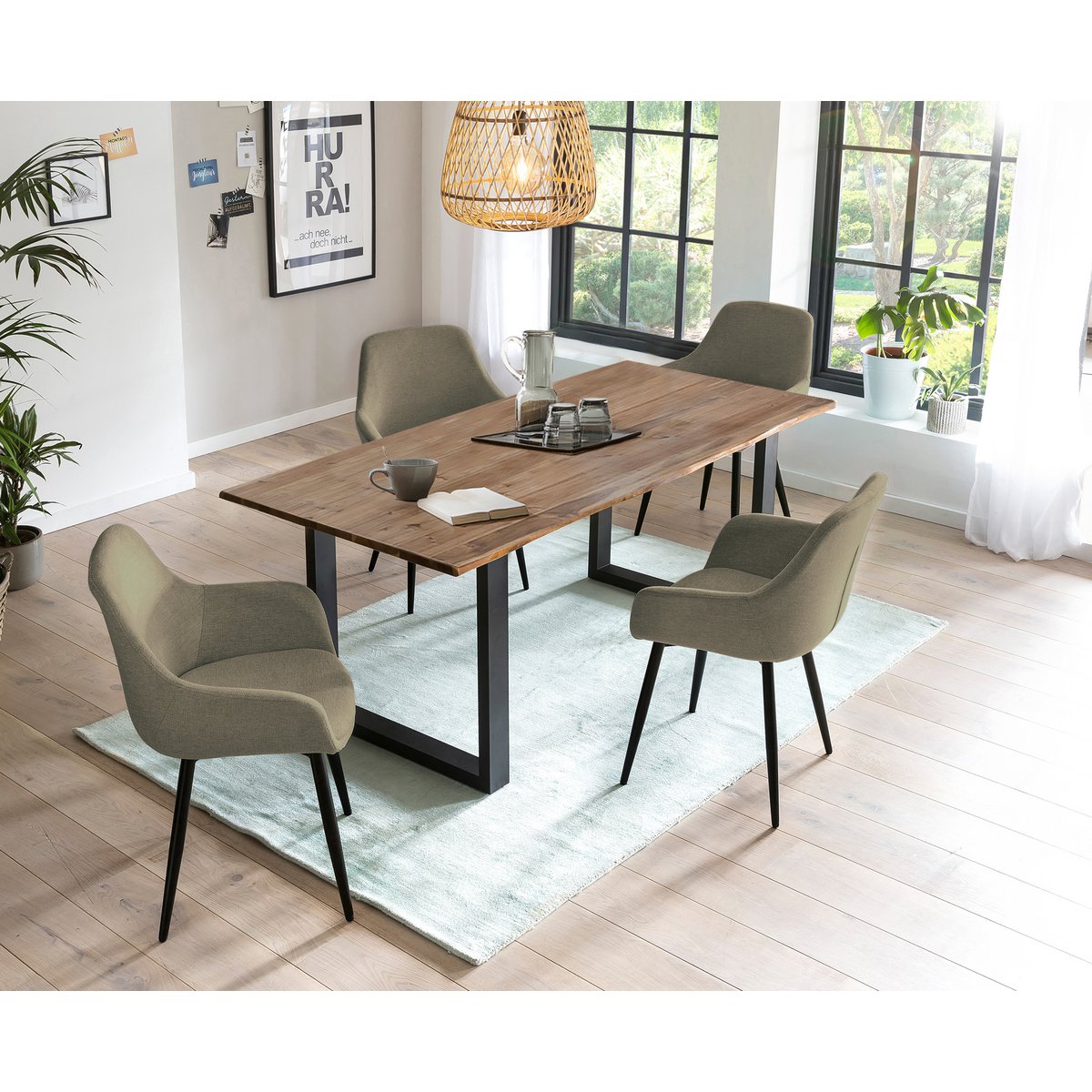 Dining group 5 pieces 160x90 cm