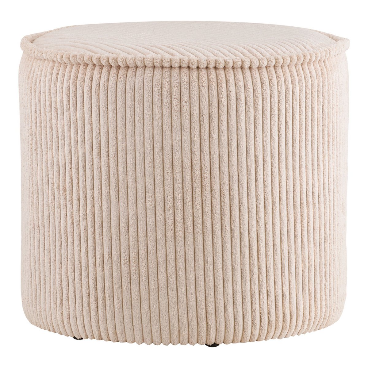 Taupo Pouf, Cord, Beige, ø40x35 cm, HN1424