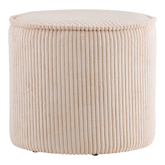 Taupo Pouf, Cord, Beige, ø40x35 cm, HN1424