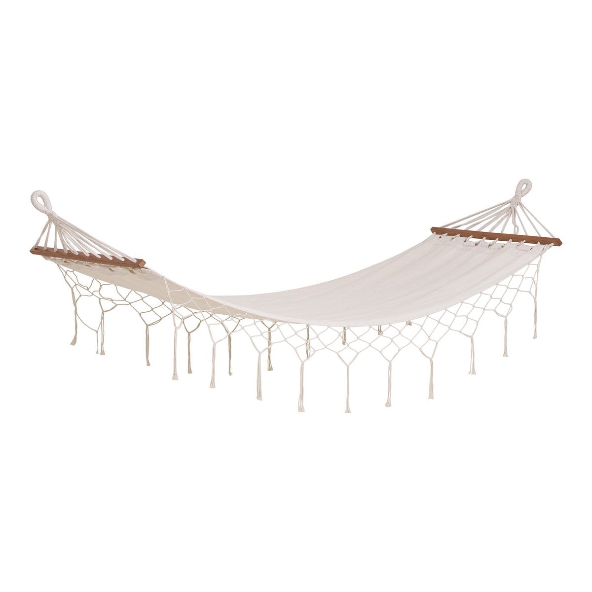 Edessa Hängematte - Off White, Polyester/Baumwolle/Lärche
