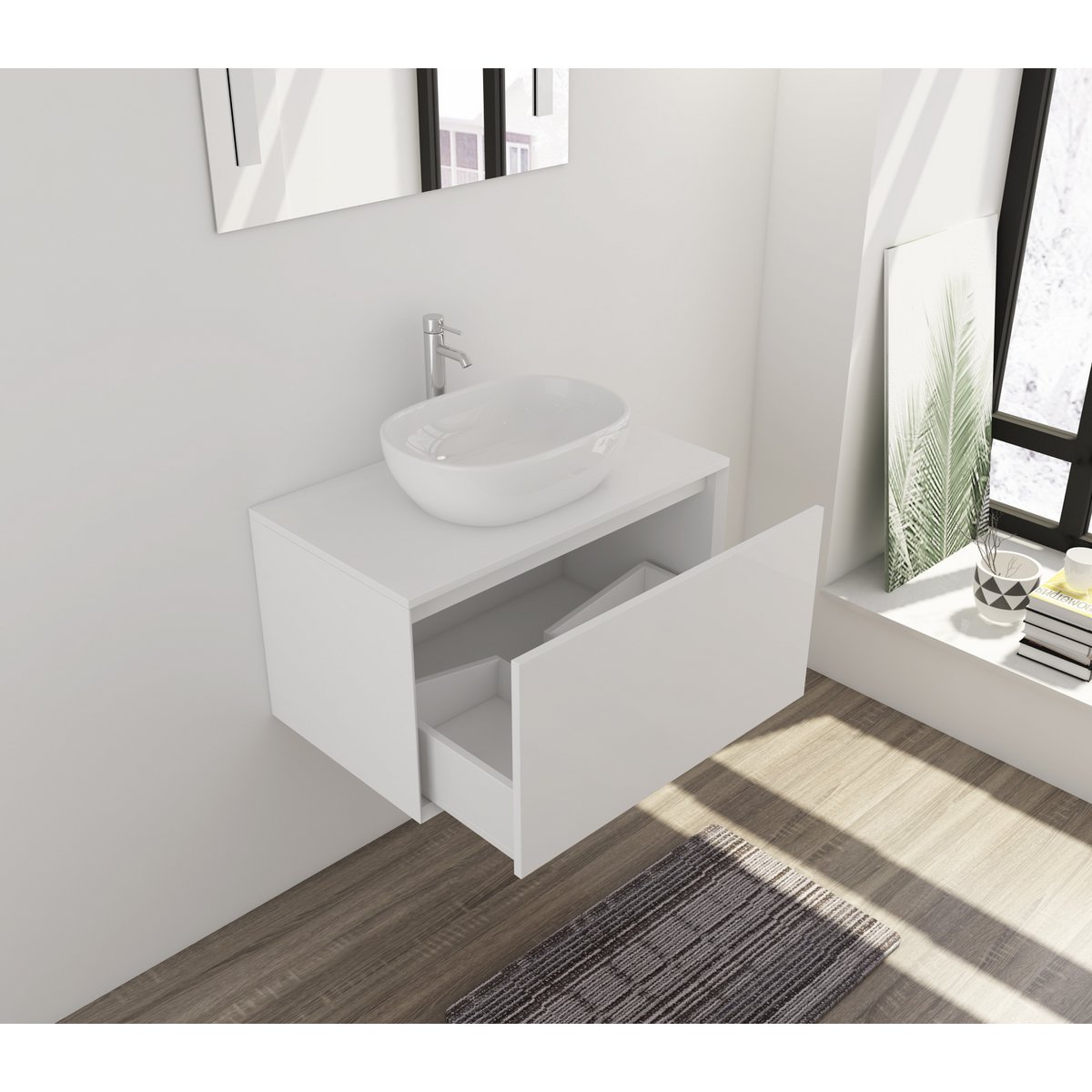 Bathroom set 80 cm, 2 pieces.