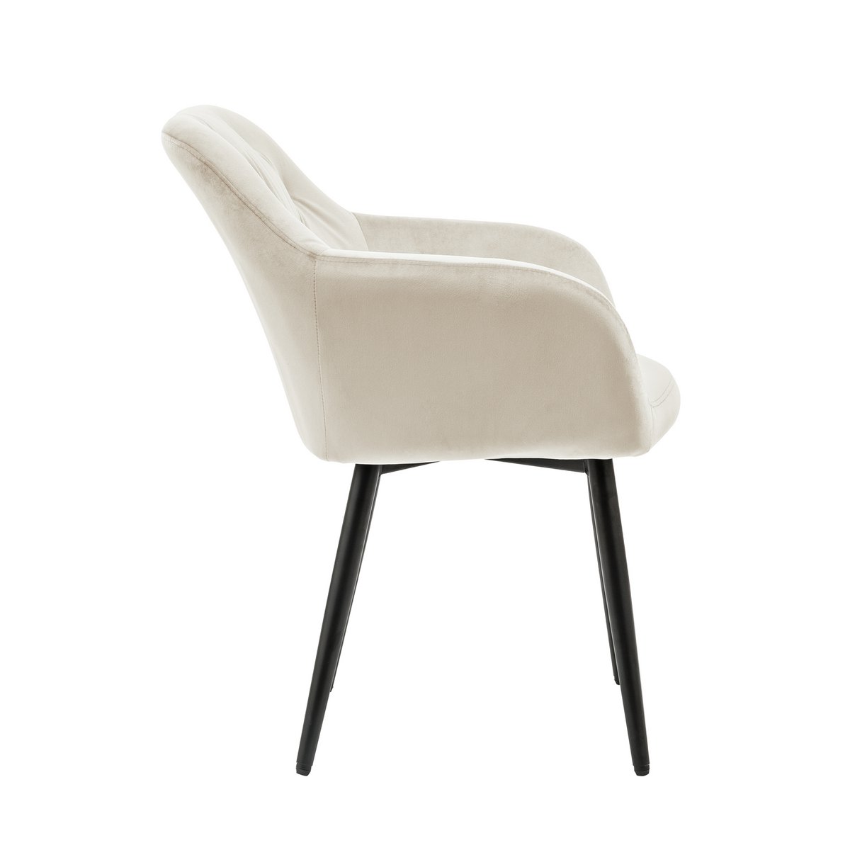 Armchair cream velvet
