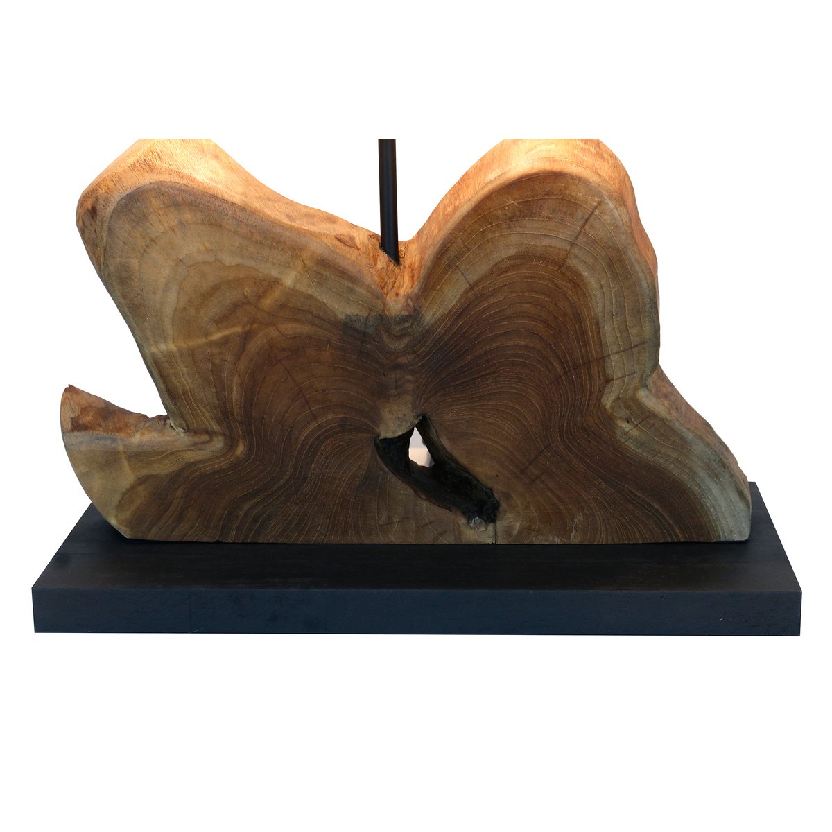Tischleuchte Treibholz/Leinen Natur 50 cm
