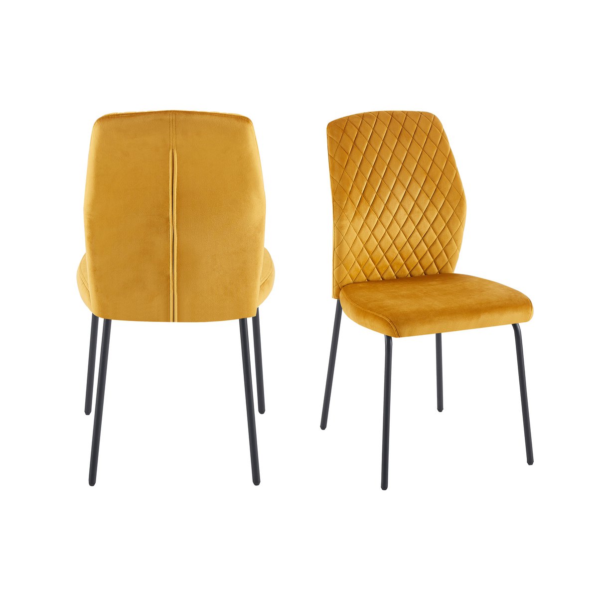 Chair set of 2 yellow
