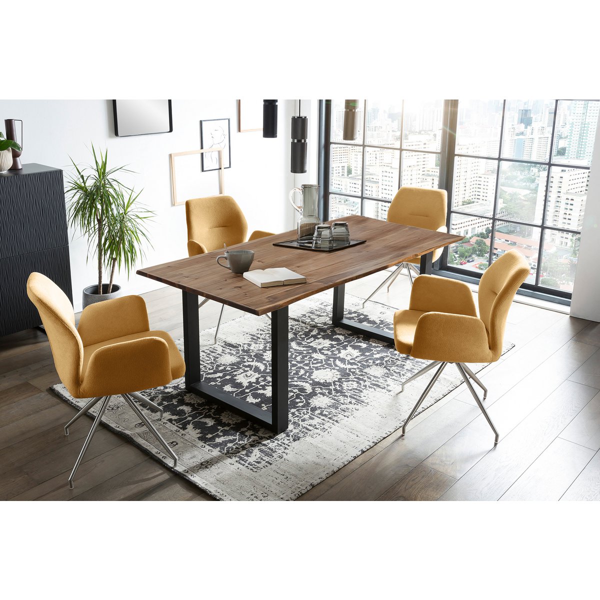Dining group 5 pieces 180x90 cm