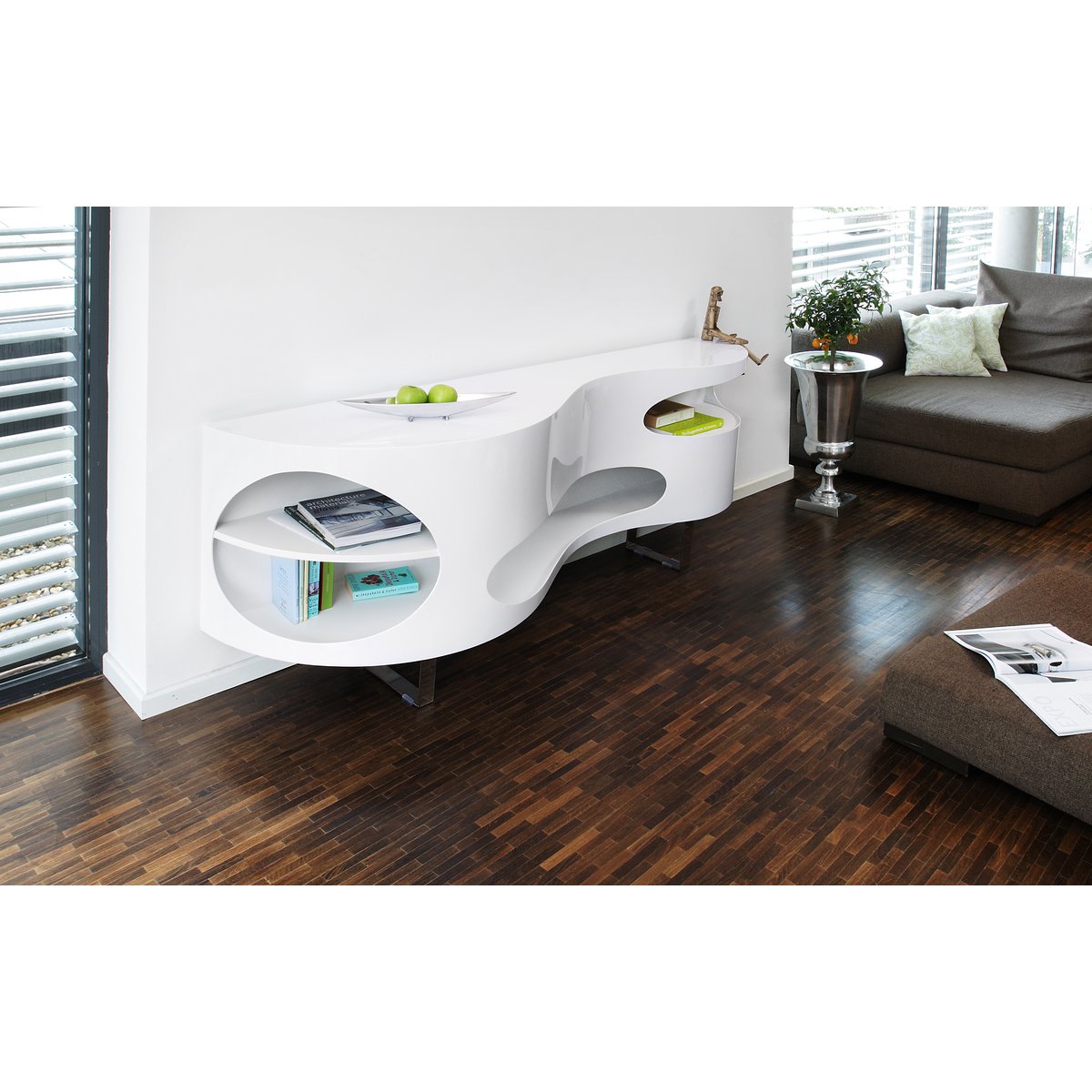 Sideboard 200x50x75 cm white