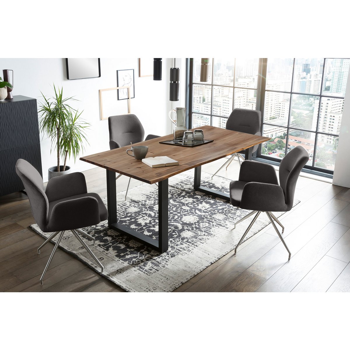 Dining group 5 pieces 160x90 cm