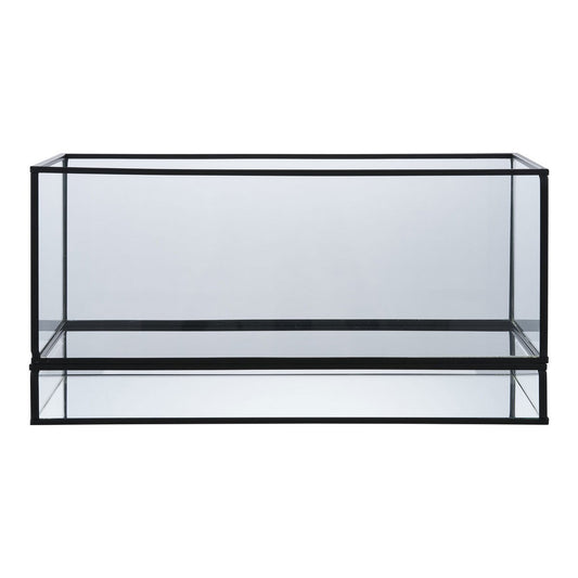 Hurricane Kerzenhalter – Schwarz, Glas, Metall, 30 x 12 x 15 cm
