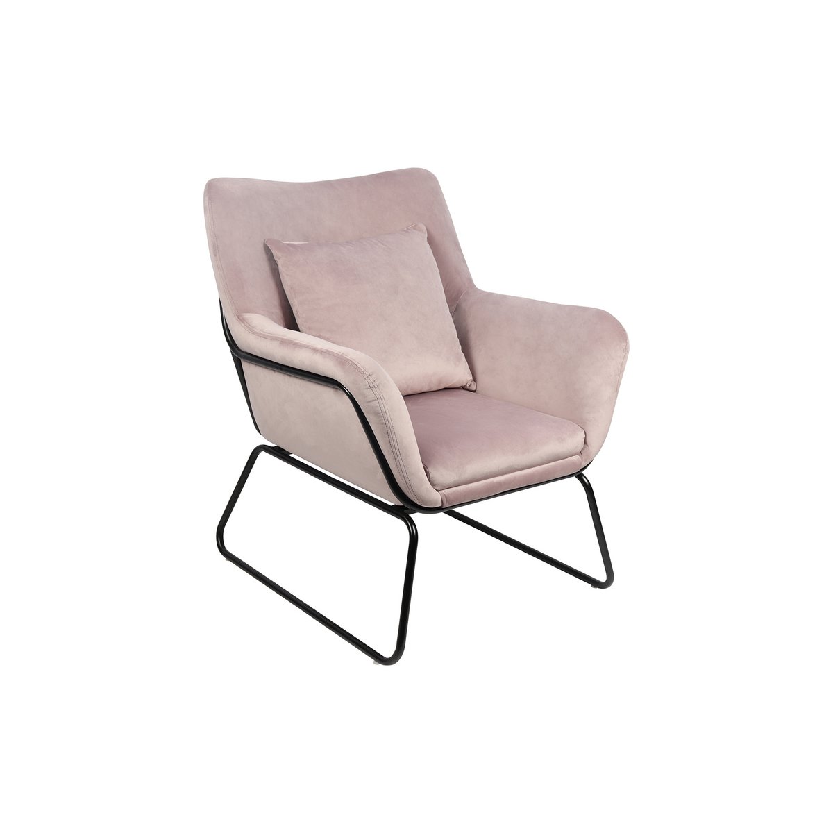 Relax armchair upholstered in Rose velvet