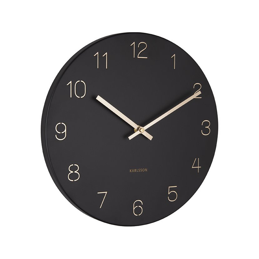 Wanduhr-Charm mit gravierten Zahlen, klein