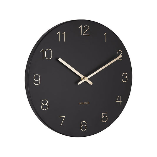 Wanduhr-Charm mit gravierten Zahlen, klein