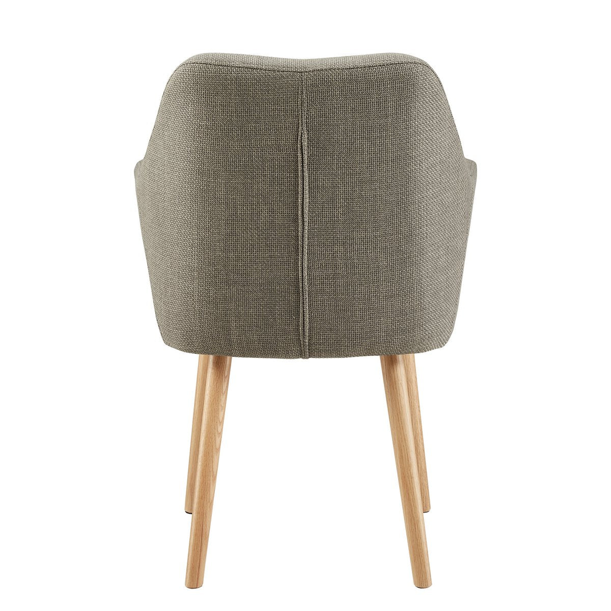 Armchair in brown structural fabric