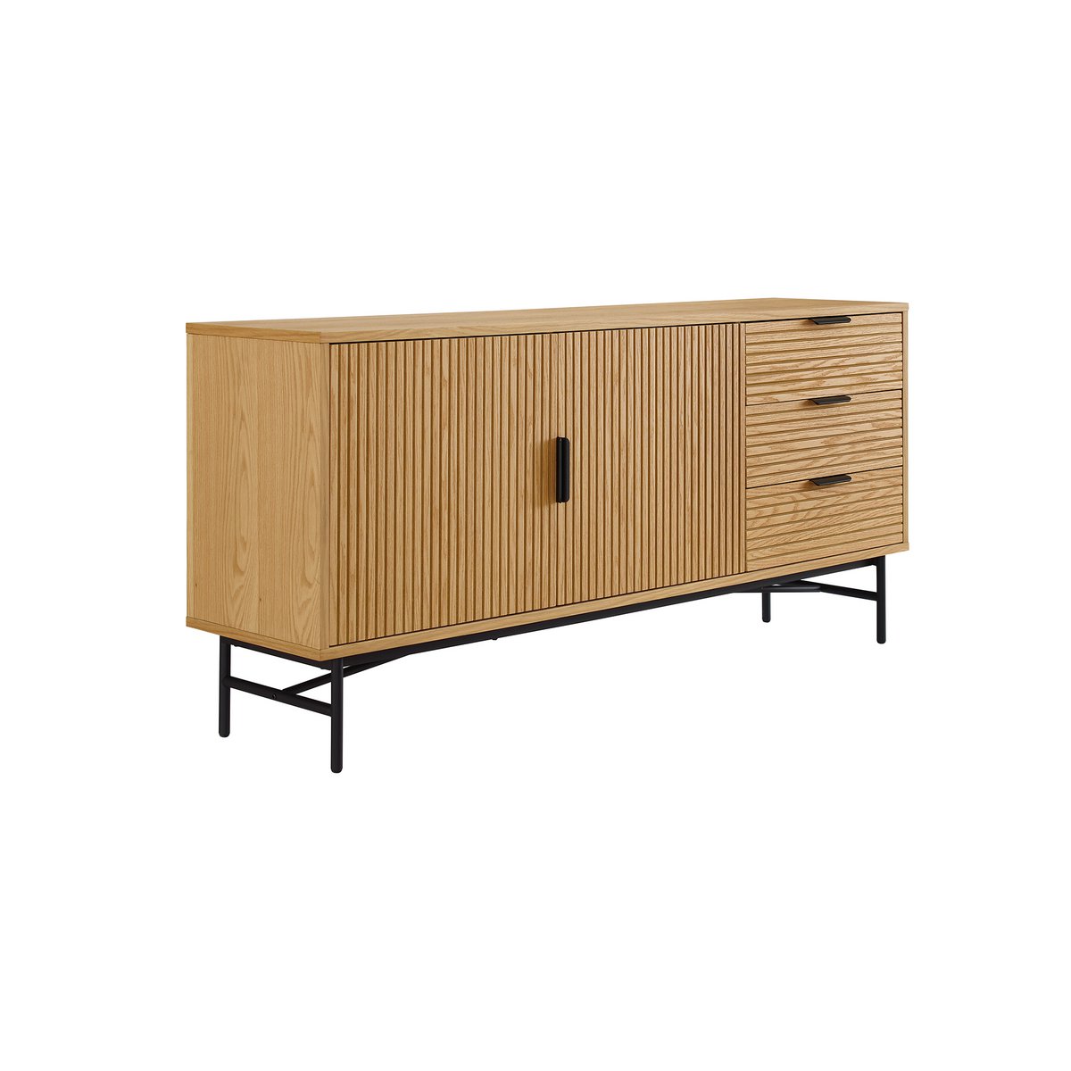 Sideboard 160 cm Eiche Echtholzfurnier