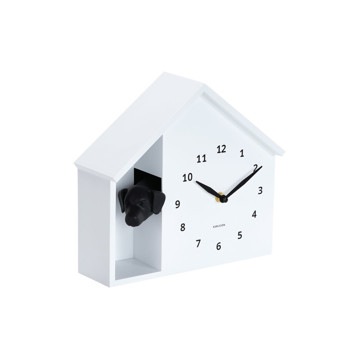 Wanduhr Spähender Hund