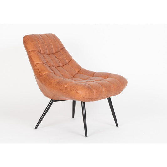 Armchair XXL imitation leather light brown
