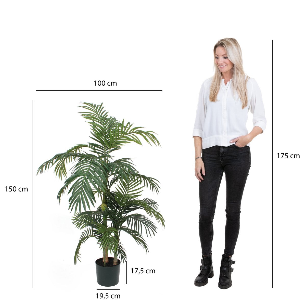 Künstliche Pflanze Areca-Palme Grün