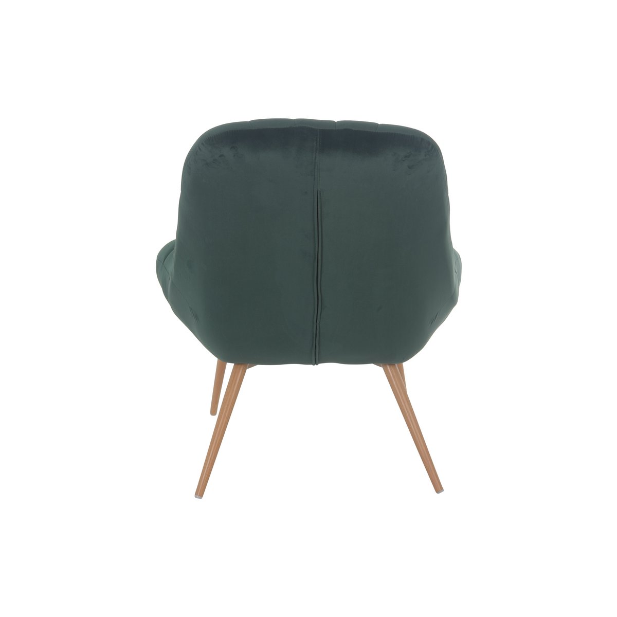 Armchair XXL velvet green metal wood look