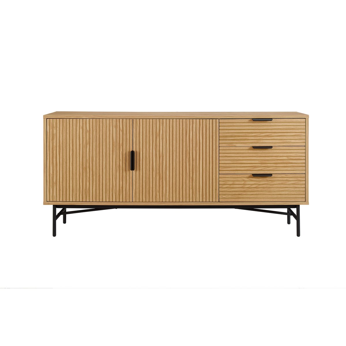 Sideboard 160 cm Eiche Echtholzfurnier
