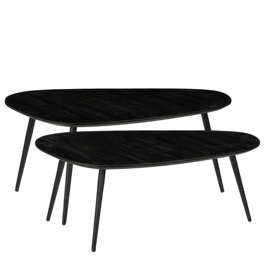 Beistelltischset Jailey Schwarz