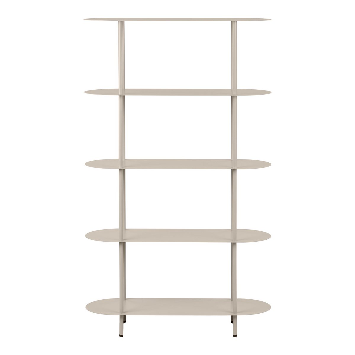 Rieti Regal, 5 Regale, Metall, Sand, 31x90x150 cm