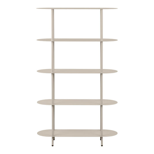 Rieti Regal, 5 Regale, Metall, Sand, 31x90x150 cm