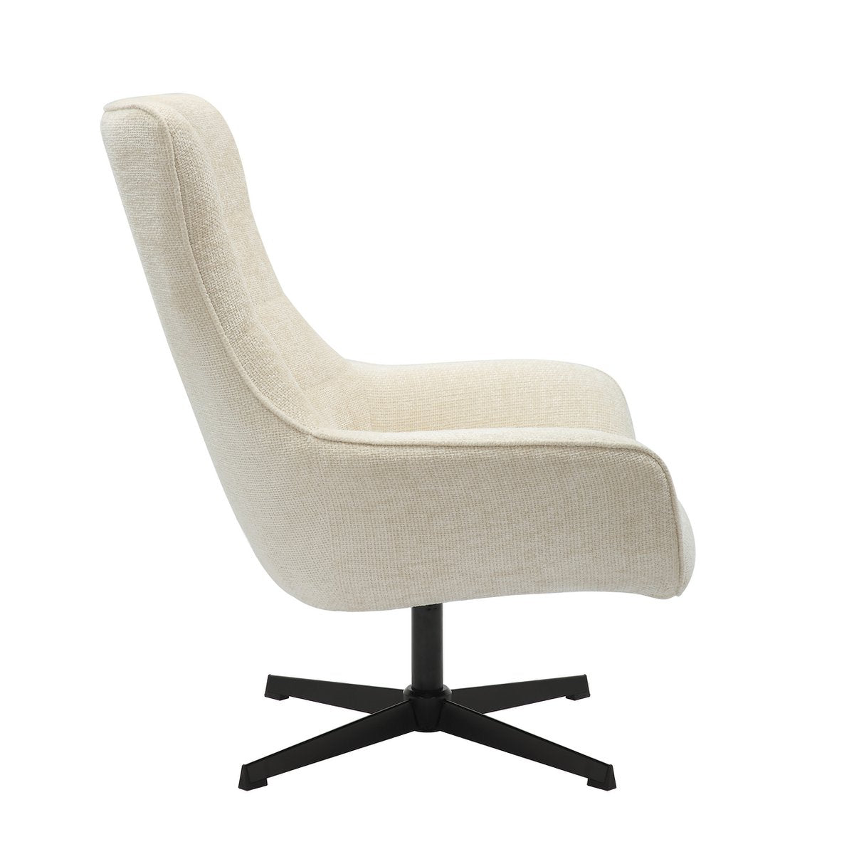 Armchair chenille fabric beige