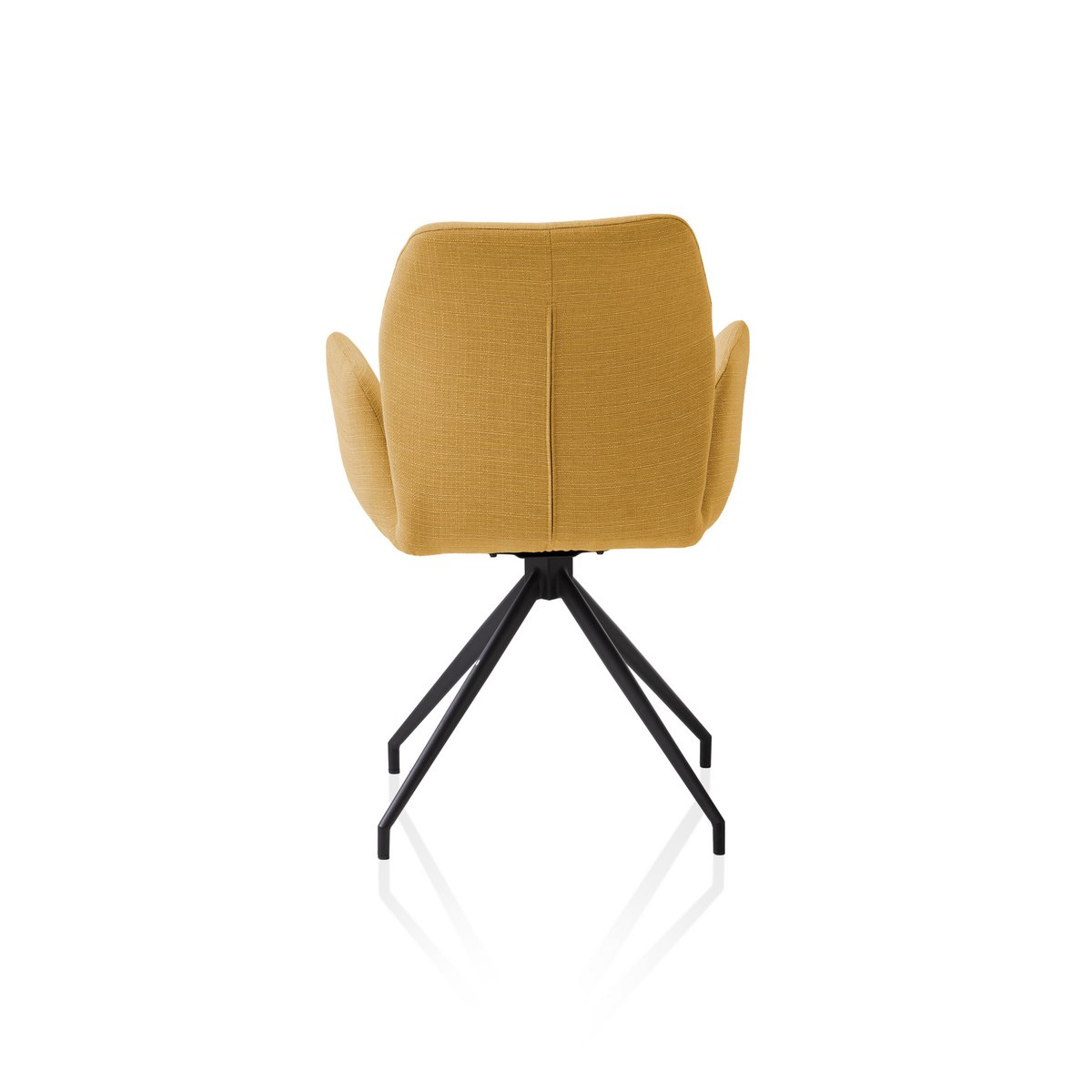 Armchair with 180° swivel function Yellow