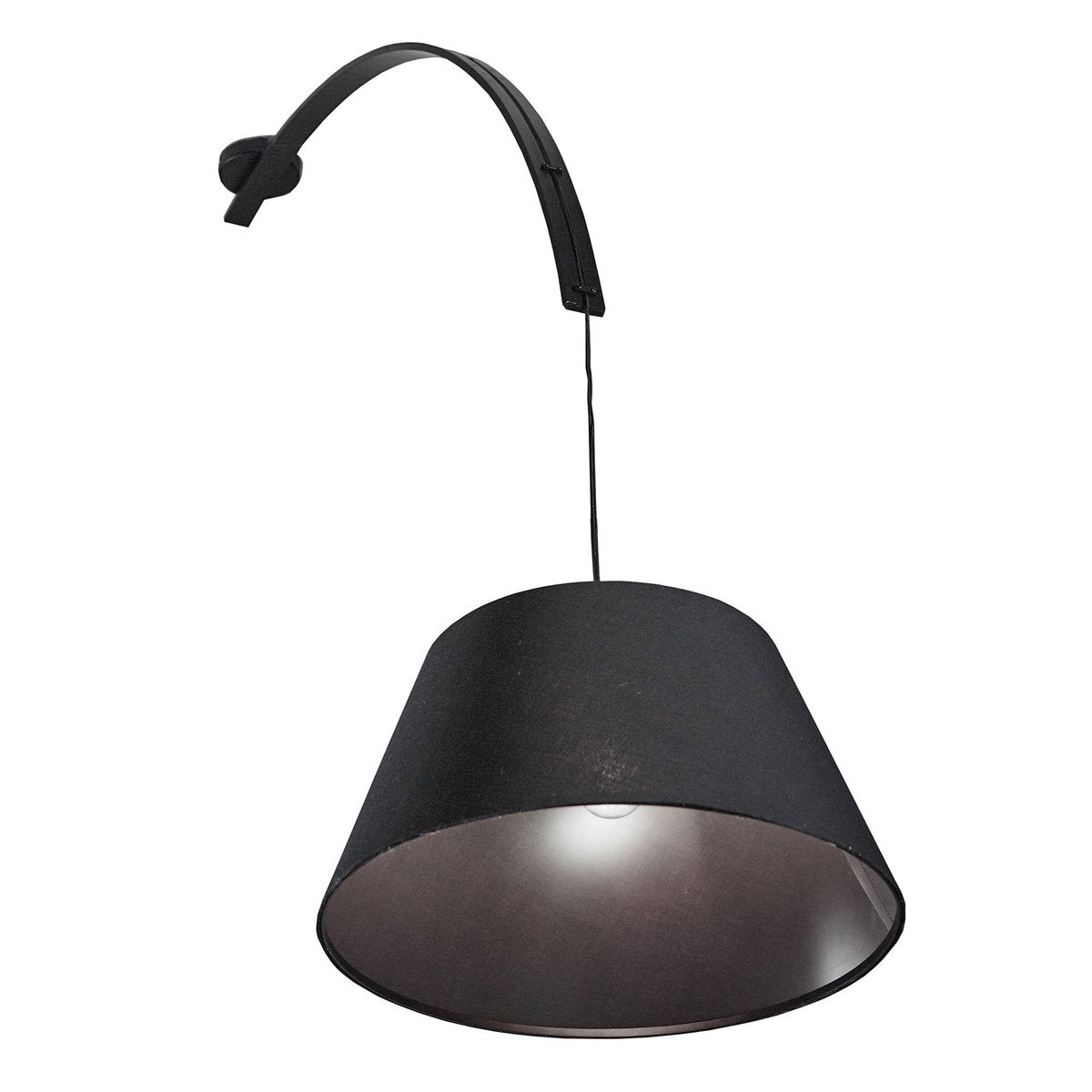 Suspension lamp 45 x 125 cm black