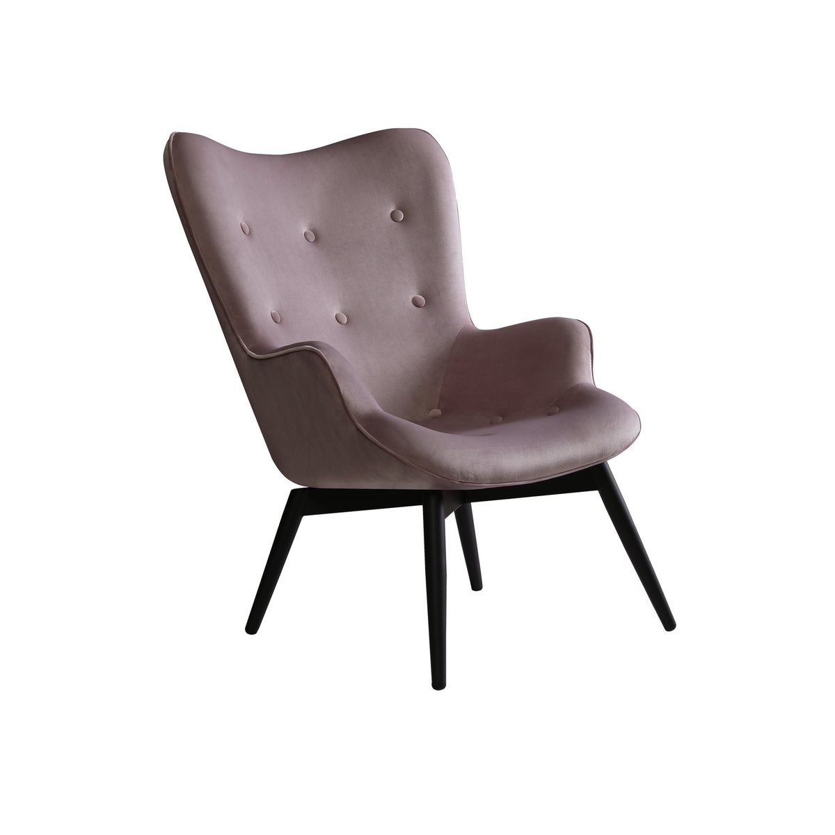 Armchair rose velvet
