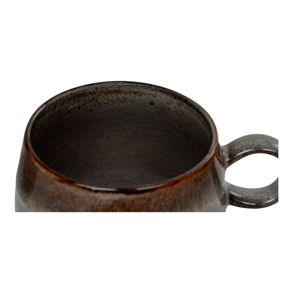 Selma Mug - Tasse, Keramik, grau/braun, ø10x7,5 cm, 4er-Set