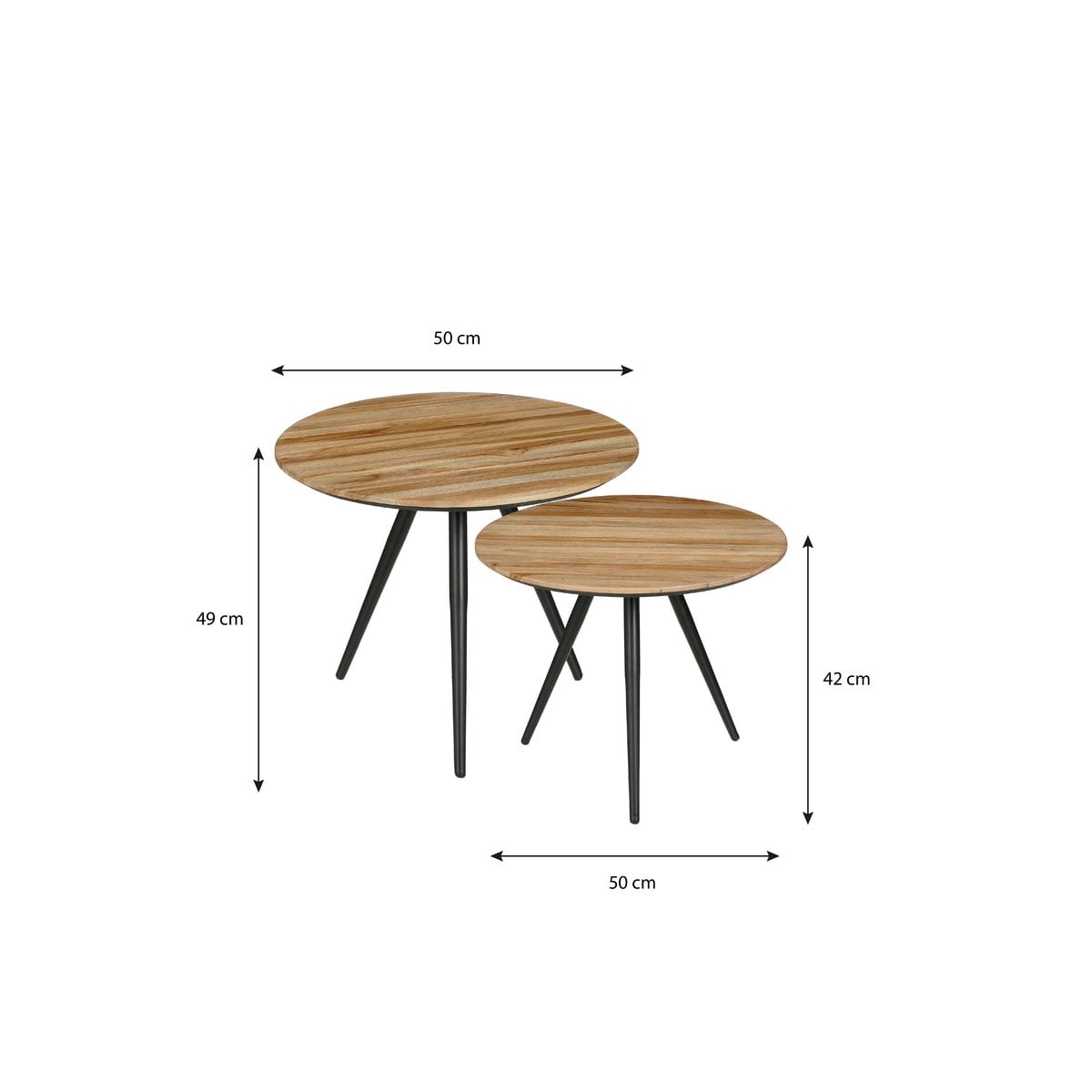 Beistelltischset Jailey Brown