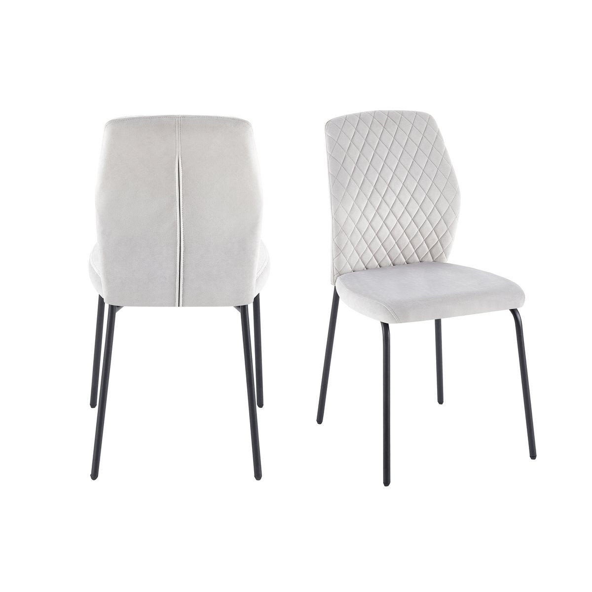 Chair set of 2 light gray