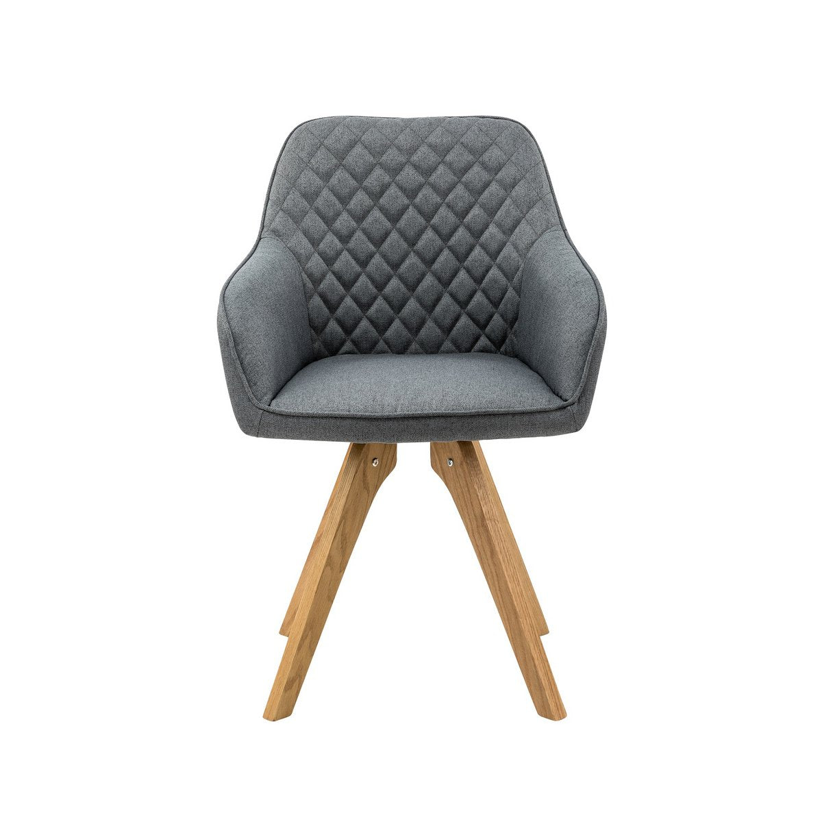 Armchair set of 2 gray textile