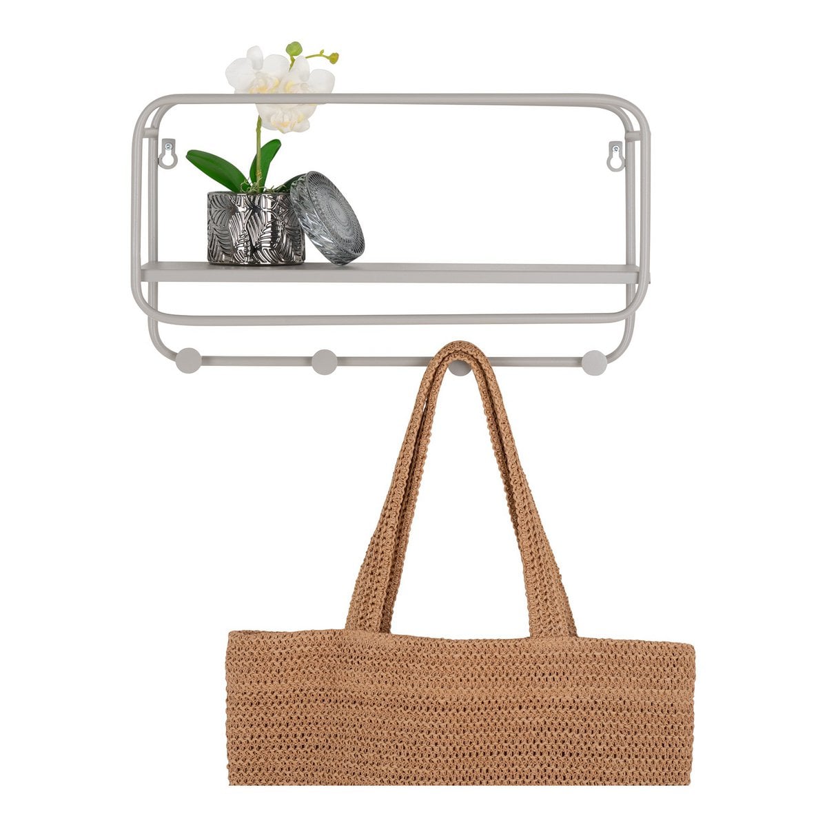 Feira Hutablage – Cool Grey, Stahl, 45 x 15 x 25 cm