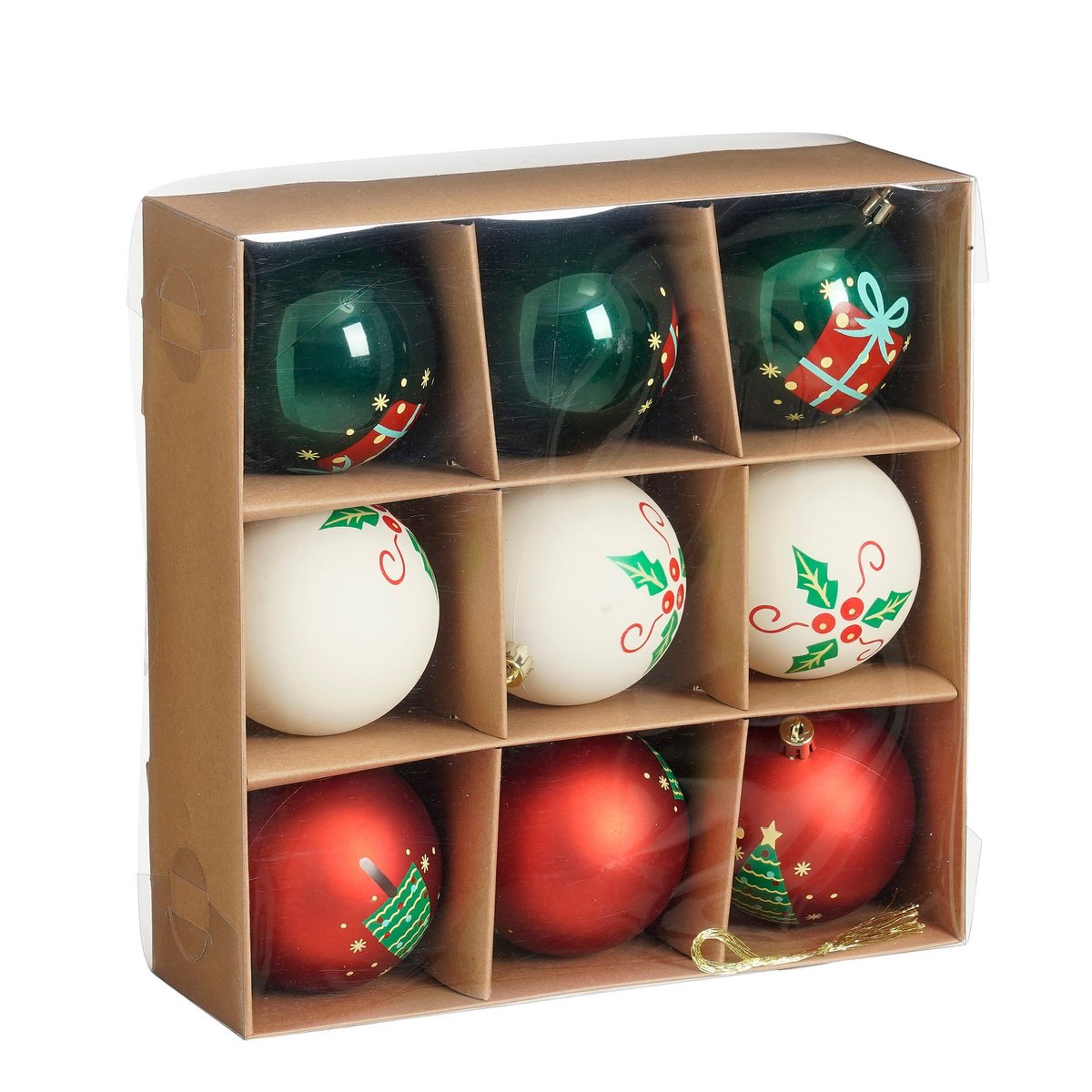 Weihnachtskugel-Set Mehrfarbig